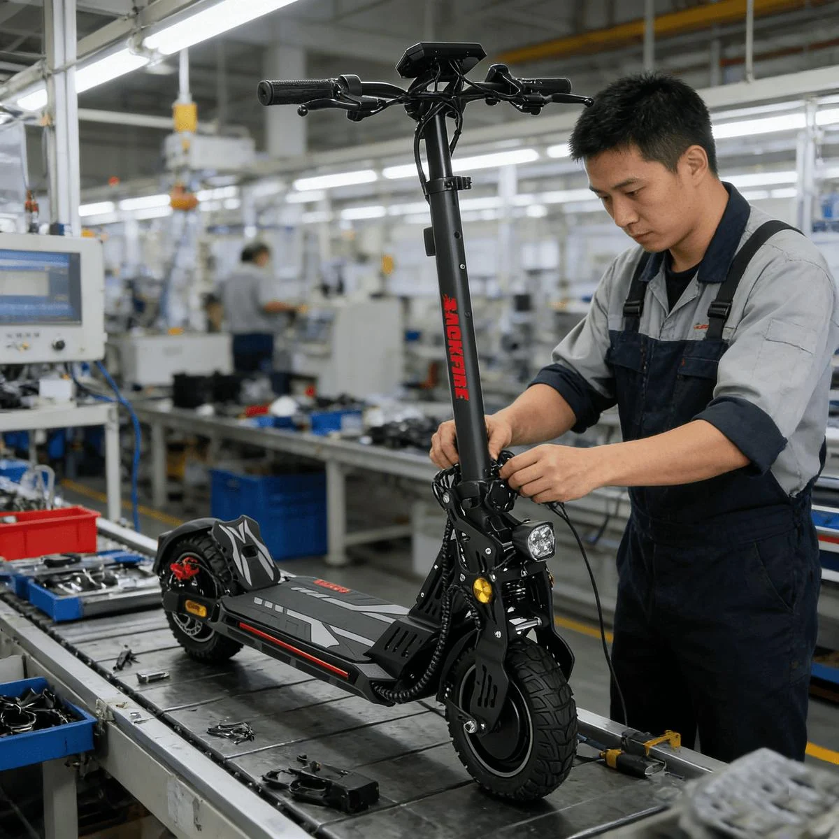 Scooter inspection, illustrative reference with no historical date asserted